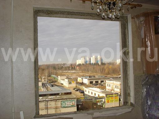 Монтаж окна ПВХ 1450х1450 в панельном доме серии П-44 до проведения работ