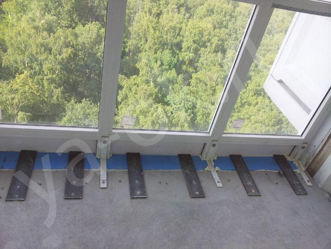 Бетонная кладка на балконе серии копэ парус - пример нашей работы