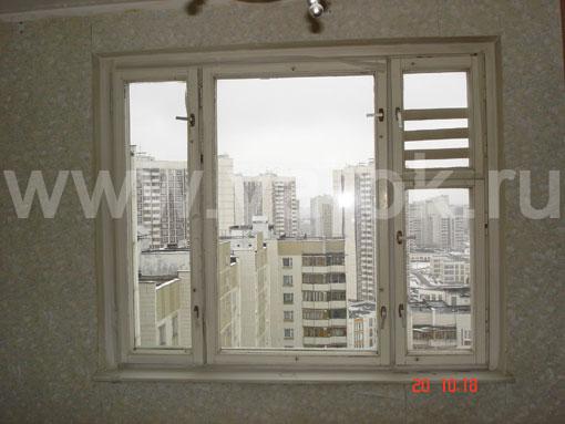 Монтаж двустворчатого окна ПВХ 1760х1450 в панельном доме серии П-44